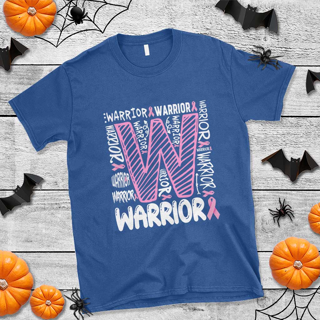 Breast Cancer Support In October We Wear Pink T Shirt Pink Ribbon Warriors Team