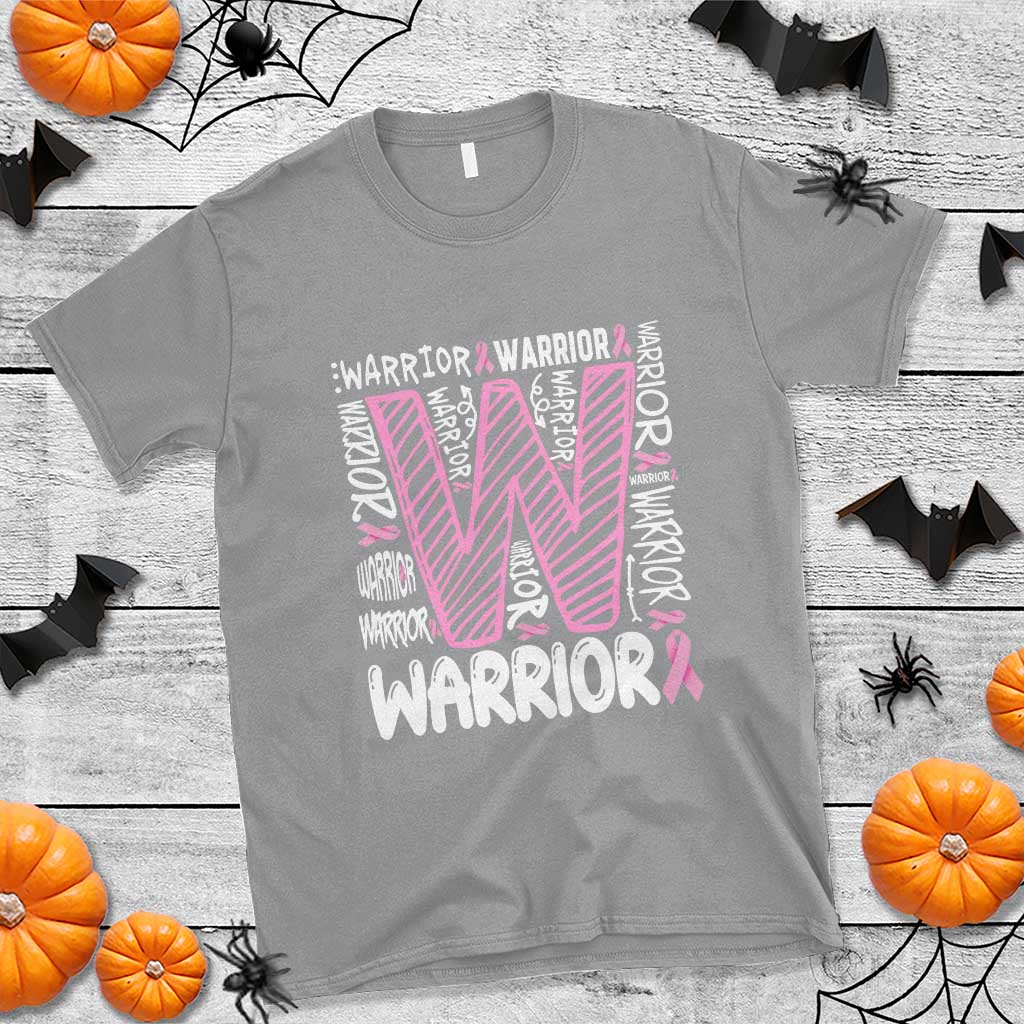 Breast Cancer Support In October We Wear Pink T Shirt Pink Ribbon Warriors Team