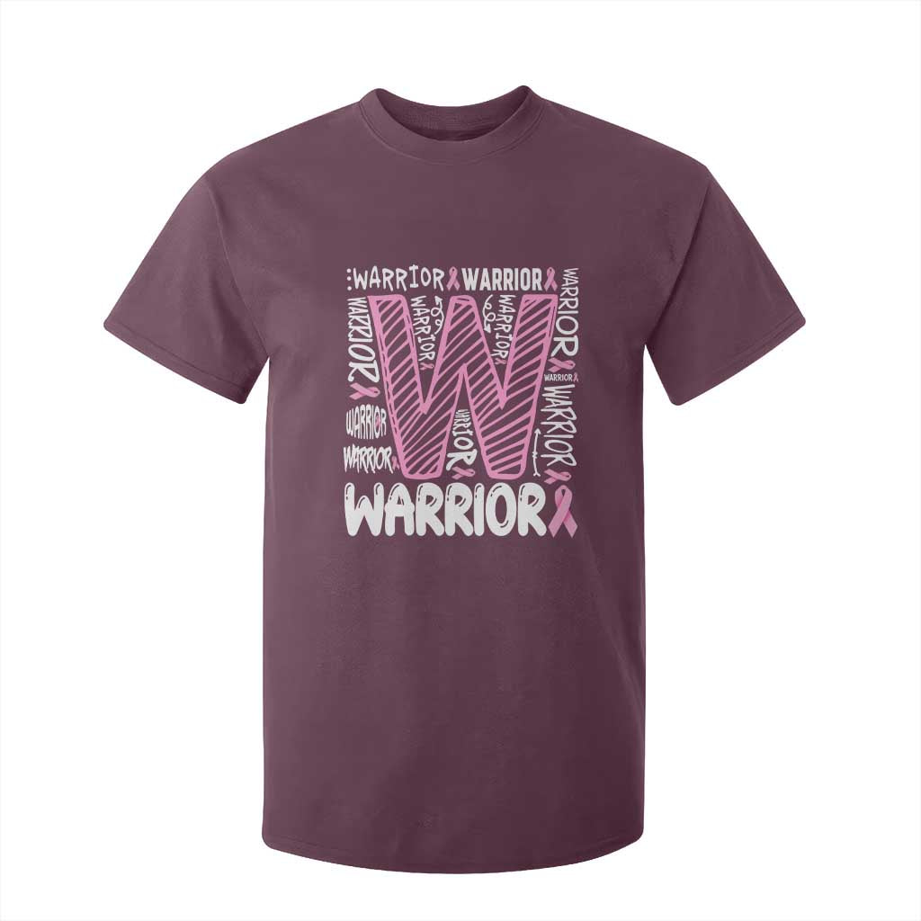 Breast Cancer Support In October We Wear Pink T Shirt For Kid Pink Ribbon Warriors Team