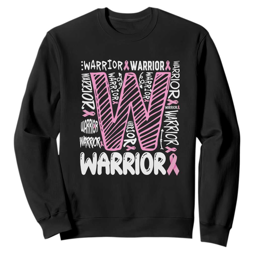 Breast Cancer Support In October We Wear Pink Sweatshirt Pink Ribbon Warriors Team