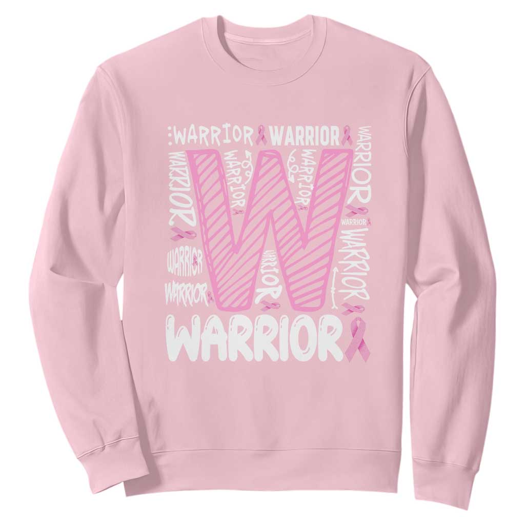 Breast Cancer Support In October We Wear Pink Sweatshirt Pink Ribbon Warriors Team