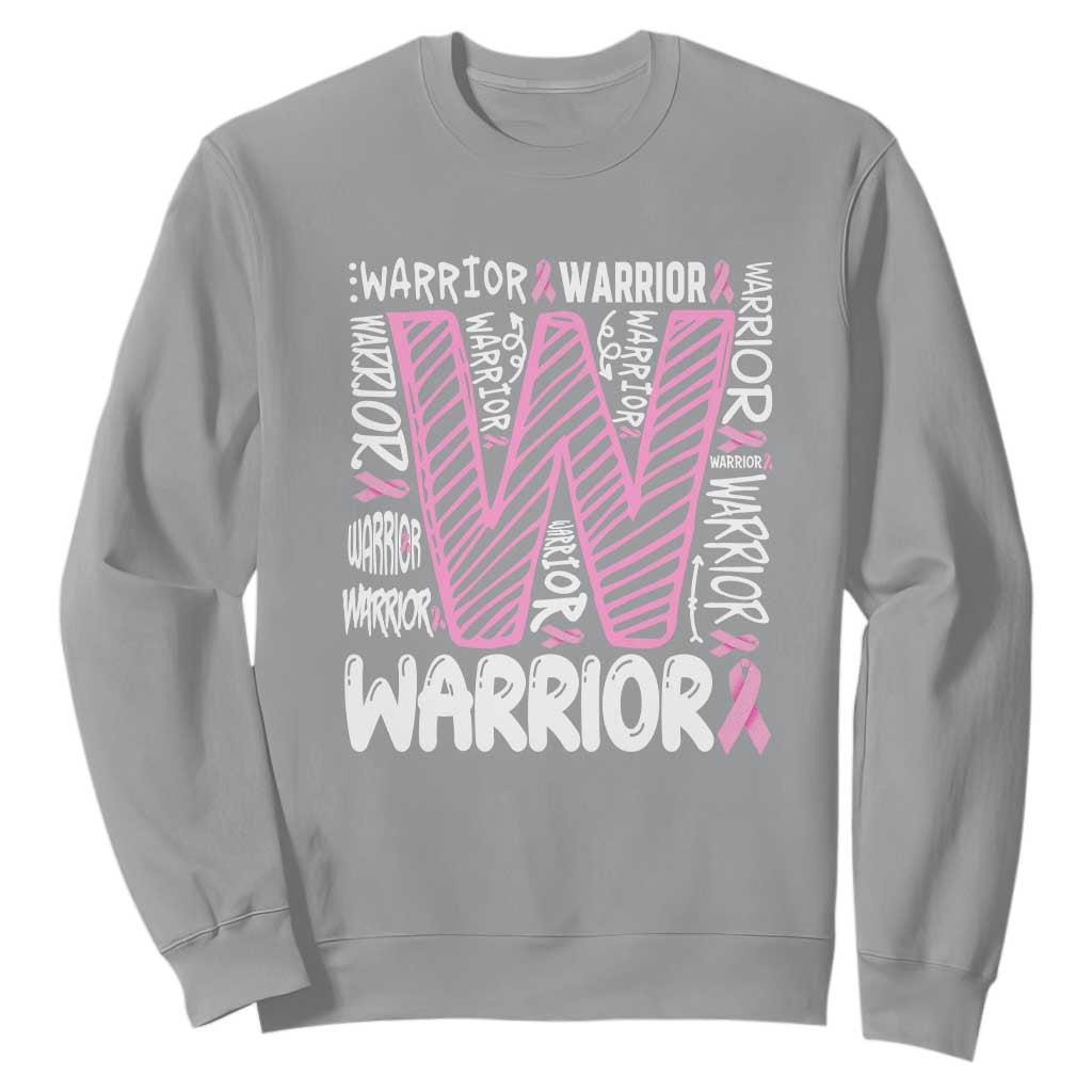 Breast Cancer Support In October We Wear Pink Sweatshirt Pink Ribbon Warriors Team
