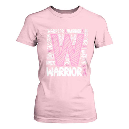 Breast Cancer Support In October We Wear Pink T Shirt For Women Pink Ribbon Warriors Team