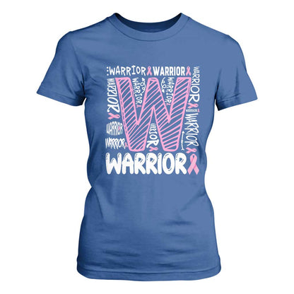Breast Cancer Support In October We Wear Pink T Shirt For Women Pink Ribbon Warriors Team