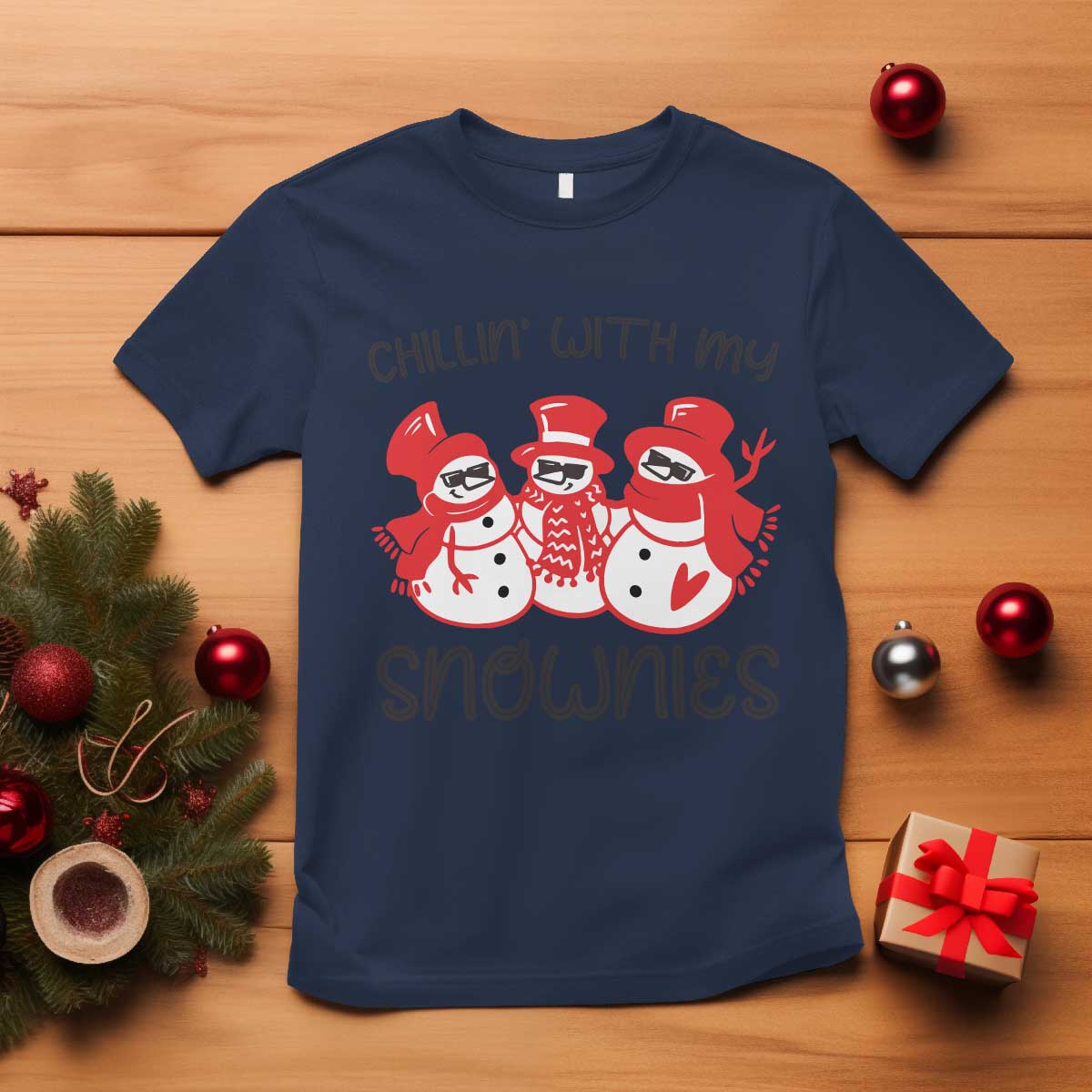 snowman-christmas-t-shirt-chillin-with-my-snowmies-ugly-gift