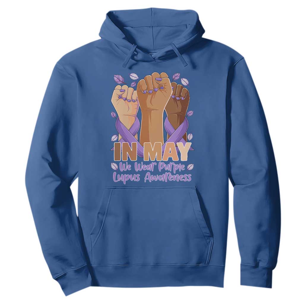 In May We Wear Purple Lupus Support Hoodie Purple Ribbon