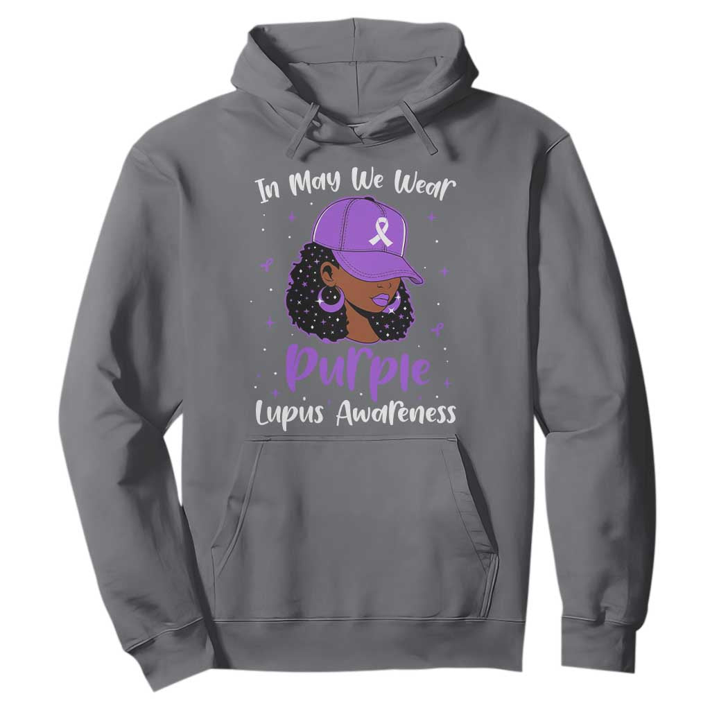 Lupus Support Hoodie African American Black Women Fight Lupus Purple Ribbon