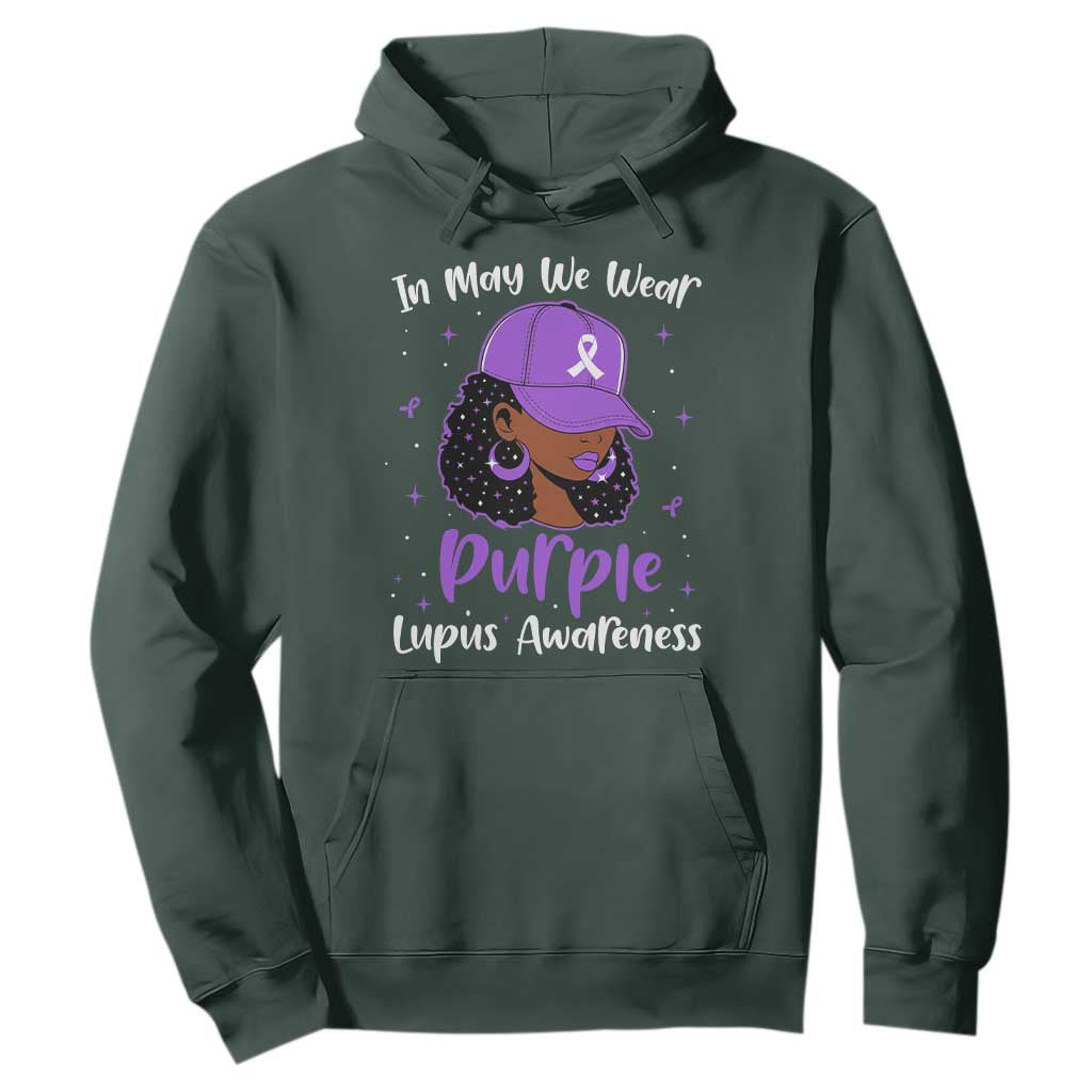 Lupus Support Hoodie African American Black Women Fight Lupus Purple Ribbon
