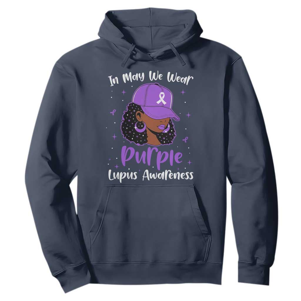 Lupus Support Hoodie African American Black Women Fight Lupus Purple Ribbon