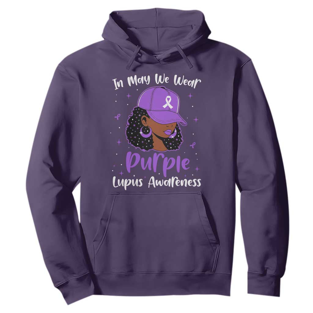 Lupus Support Hoodie African American Black Women Fight Lupus Purple Ribbon