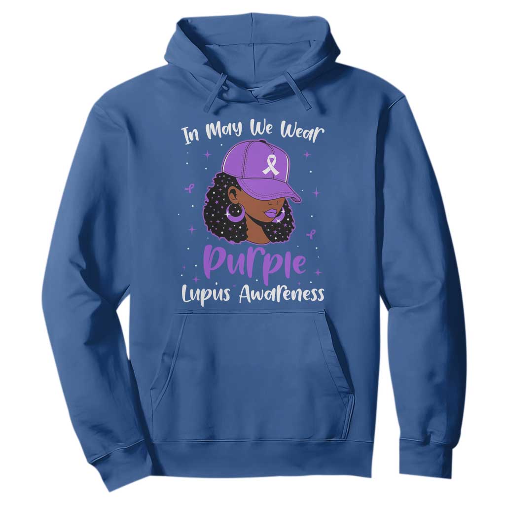 Lupus Support Hoodie African American Black Women Fight Lupus Purple Ribbon