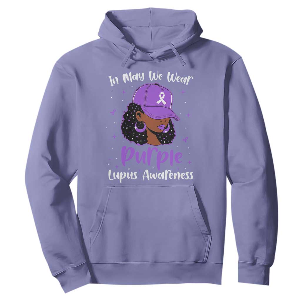 Lupus Support Hoodie African American Black Women Fight Lupus Purple Ribbon