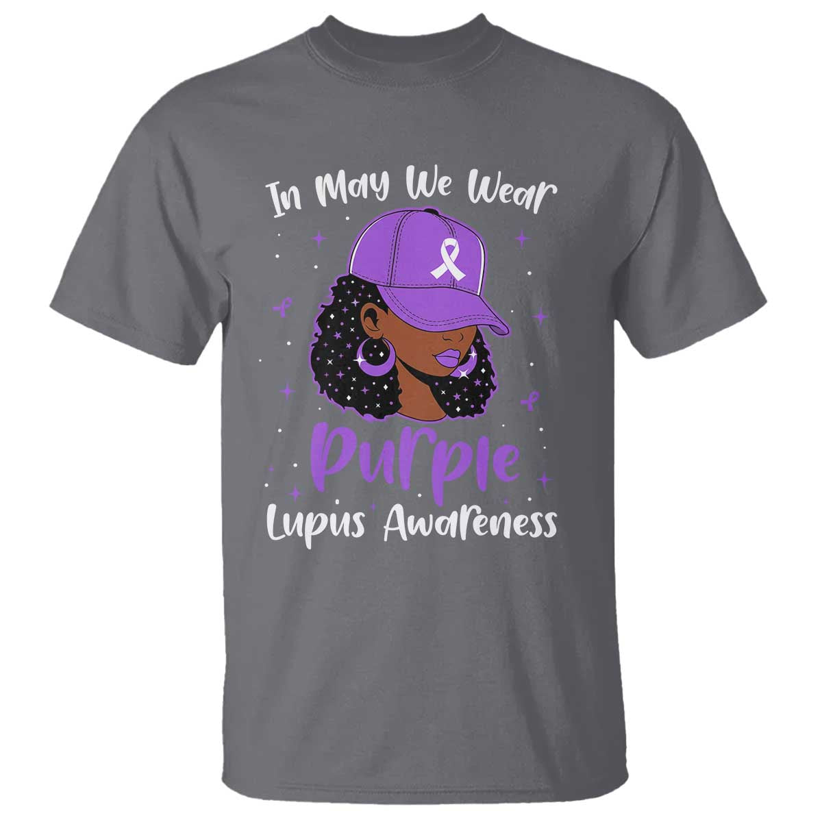 Lupus Support T Shirt African American Black Women Fight Lupus Purple Ribbon