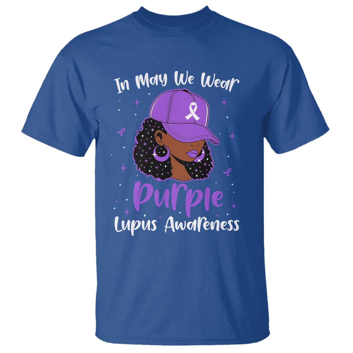 Lupus Support T Shirt African American Black Women Fight Lupus Purple Ribbon