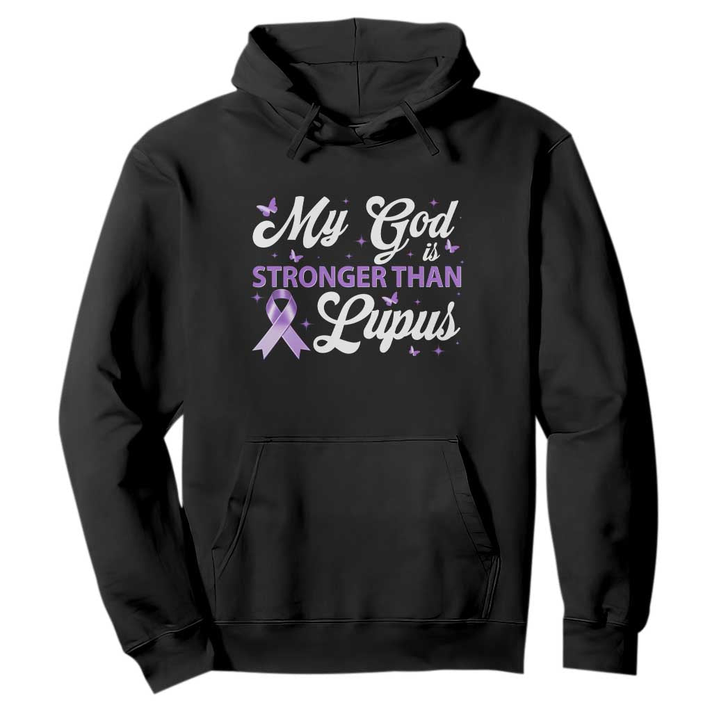 My God Is Bigger Than Lupus Hoodie Purple Ribbon