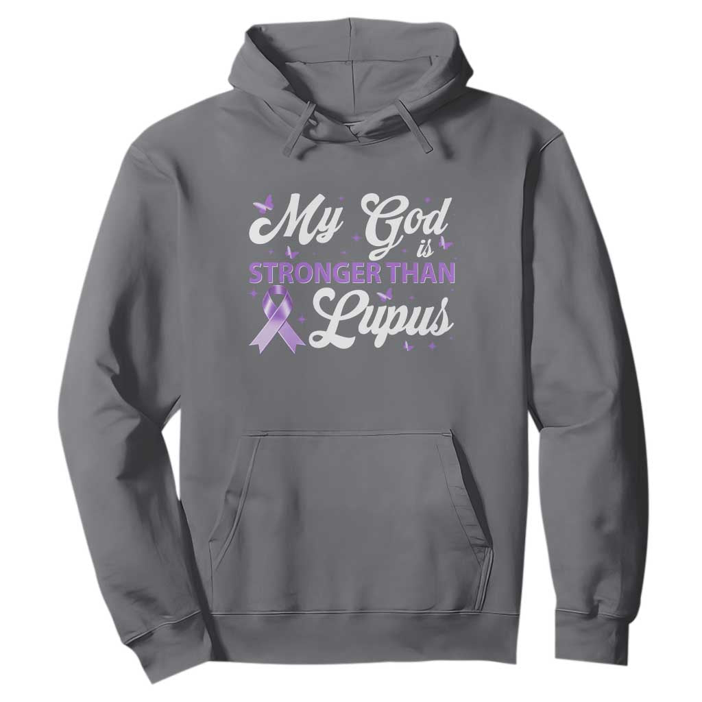 My God Is Bigger Than Lupus Hoodie Purple Ribbon