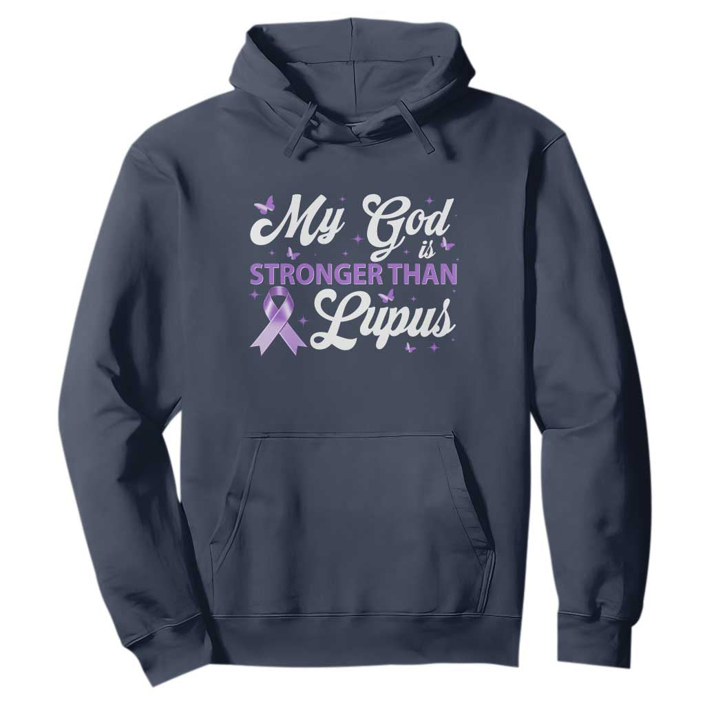 My God Is Bigger Than Lupus Hoodie Purple Ribbon