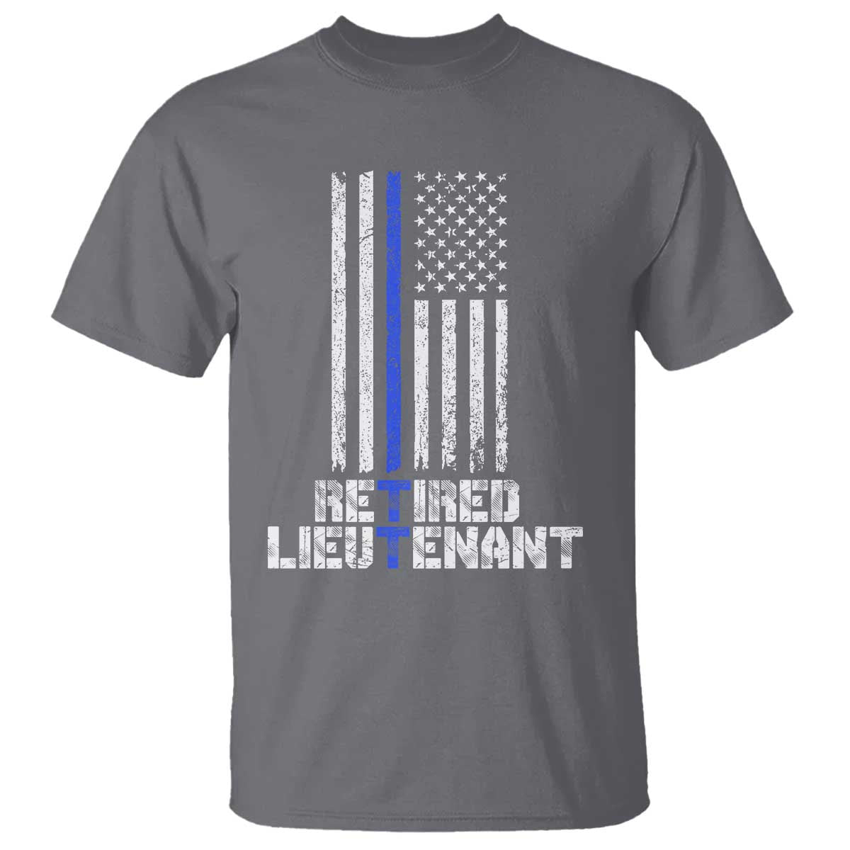 retired-police-lieutenant-t-shirt-retirement-thin-blue-line-american-flags