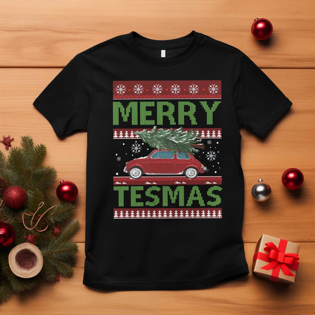 funny-christmas-truck-t-shirt-merry-tesmas-cybertruck-futuristic-car-ugly-sweater