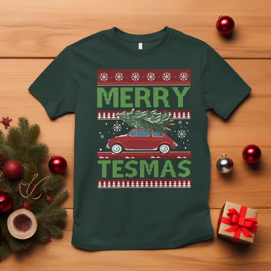 funny-christmas-truck-t-shirt-merry-tesmas-cybertruck-futuristic-car-ugly-sweater