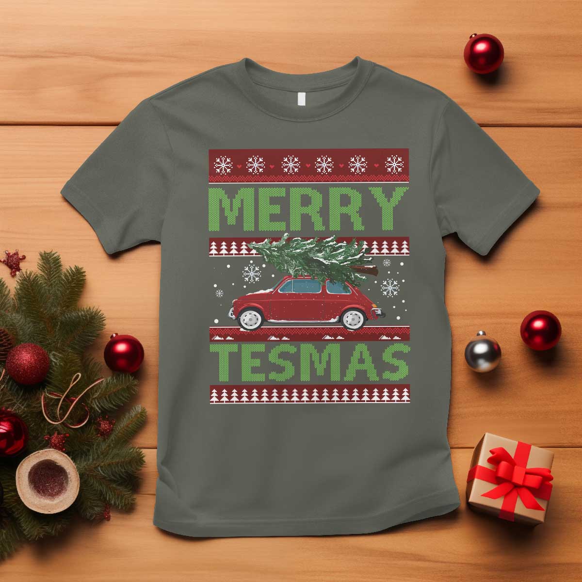 funny-christmas-truck-t-shirt-merry-tesmas-cybertruck-futuristic-car-ugly-sweater