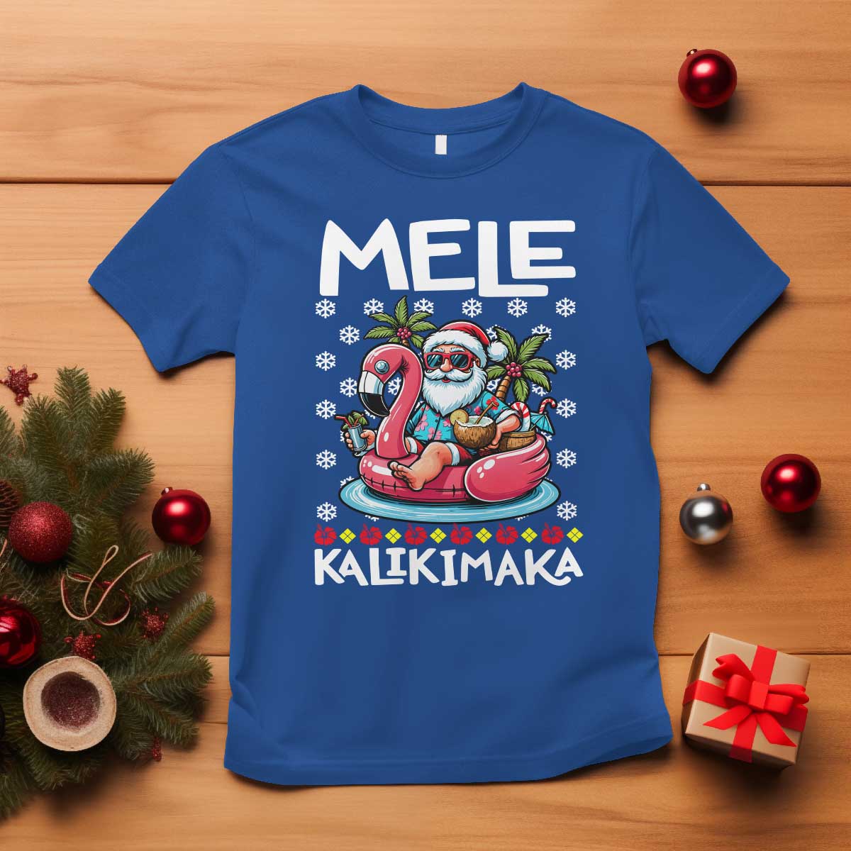 mele-kalikimaka-hawaiian-christmas-in-july-hawaii-santa-t-shirt-palm-tree-beach-tropical-xmas-gift-family-holiday