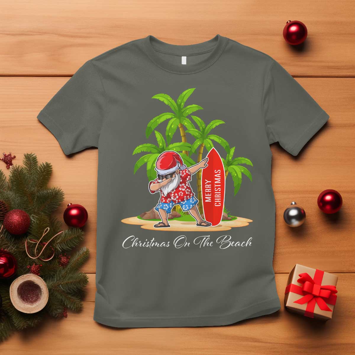 hawaiian-christmas-santa-t-shirt-christmas-on-the-beach-vacation