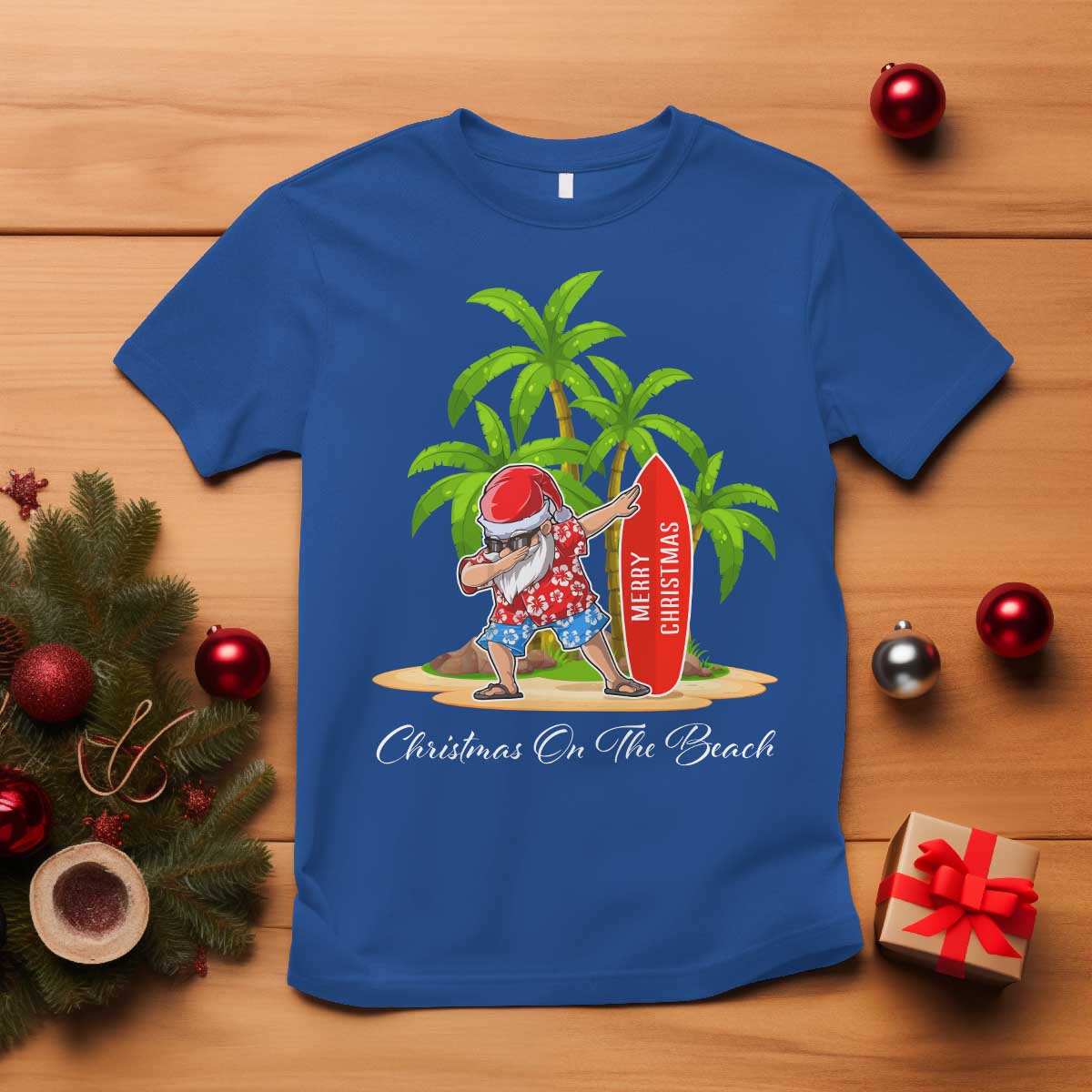 hawaiian-christmas-santa-t-shirt-christmas-on-the-beach-vacation