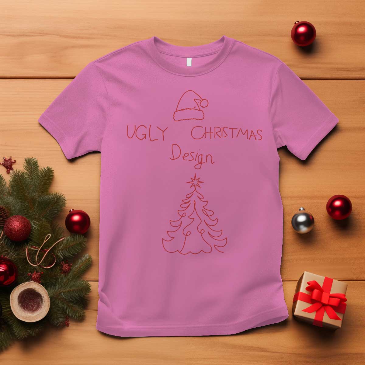 funny-christmas-t-shirt-ugly-tree-hand-drawn
