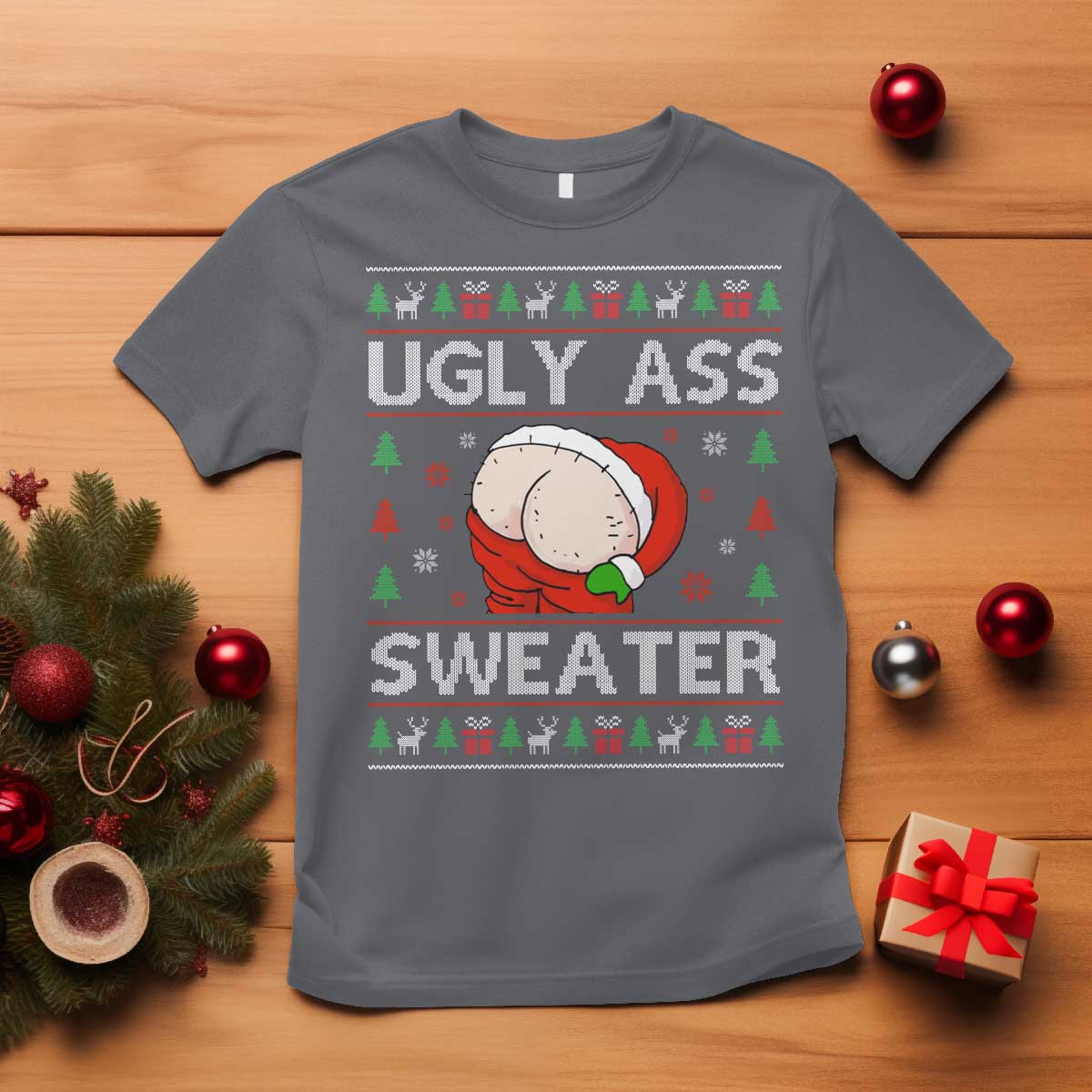 funny-santa-christmas-t-shirt-ugly-ass-xmas-elephant-gift-for-him