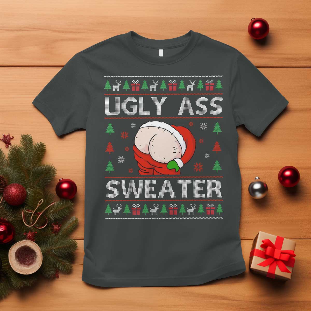 funny-santa-christmas-t-shirt-ugly-ass-xmas-elephant-gift-for-him