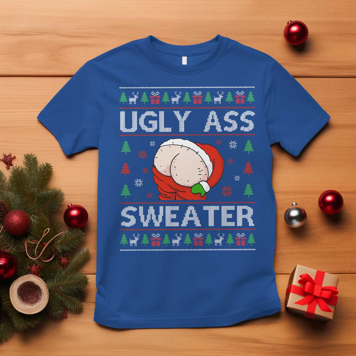 funny-santa-christmas-t-shirt-ugly-ass-xmas-elephant-gift-for-him