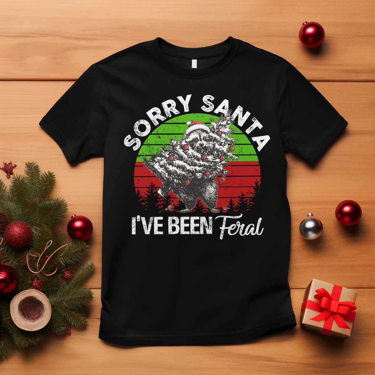 raccoon-christmas-t-shirt-sorry-santa-ive-been-feral-retro-xmas-tree