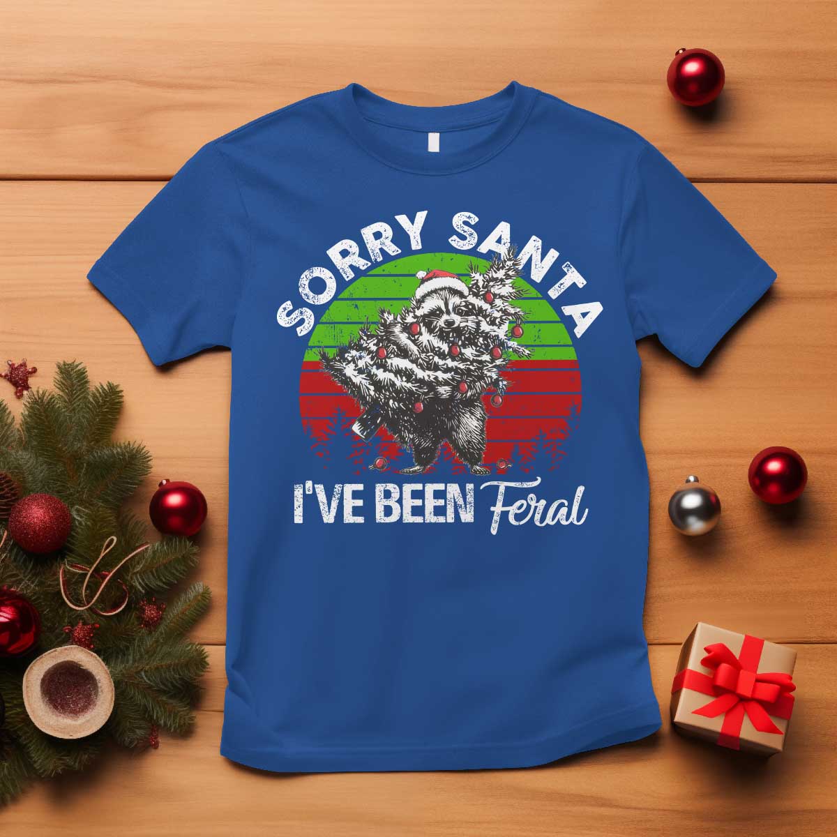raccoon-christmas-t-shirt-sorry-santa-ive-been-feral-retro-xmas-tree