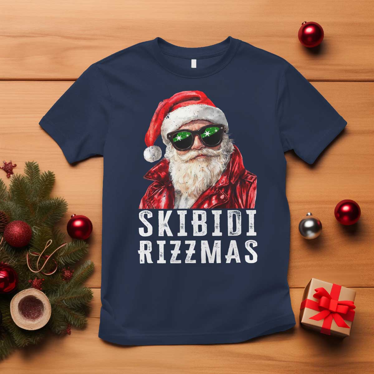 funny-christmas-santa-t-shirt-skibidi-rizzmas-christmas-rizz-santa-claus-charisma-kid-cool