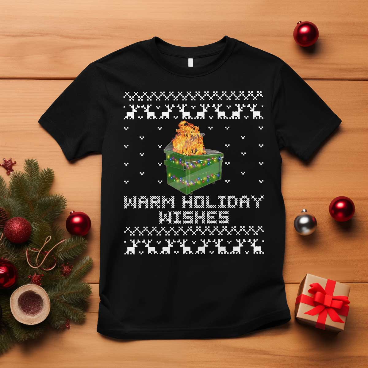 funny-christmas-t-shirt-warm-holiday-wishes-dumpster-fire-ugly-christmas