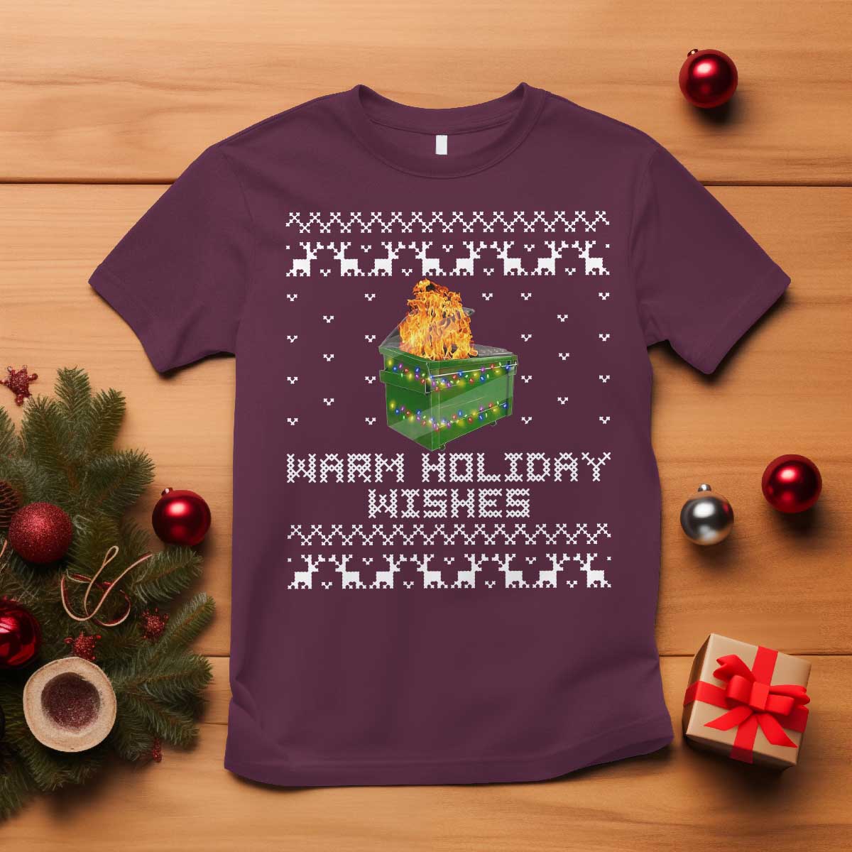 funny-christmas-t-shirt-warm-holiday-wishes-dumpster-fire-ugly-christmas