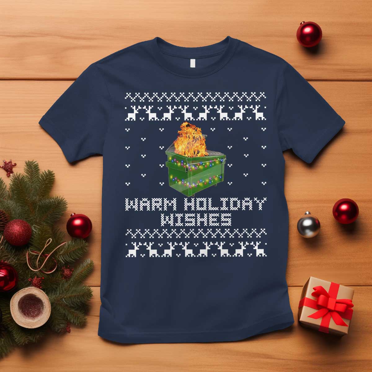 funny-christmas-t-shirt-warm-holiday-wishes-dumpster-fire-ugly-christmas
