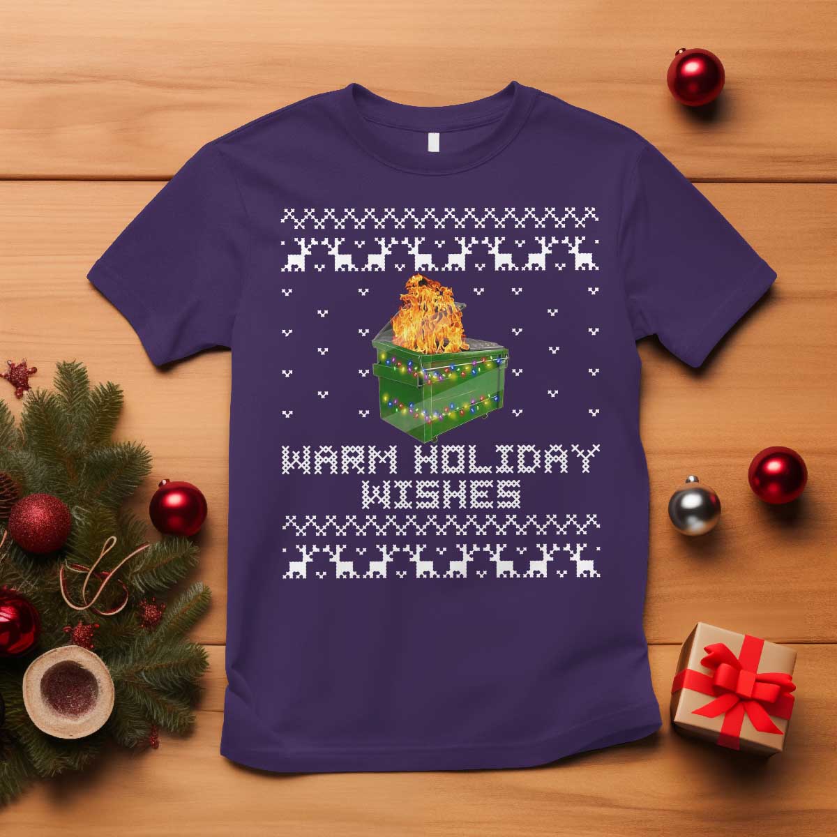 funny-christmas-t-shirt-warm-holiday-wishes-dumpster-fire-ugly-christmas