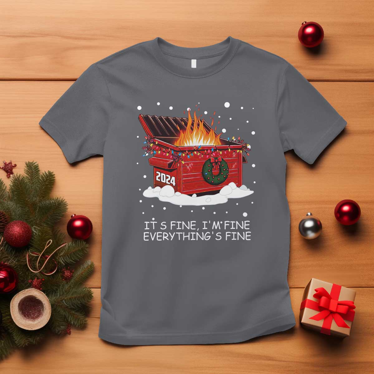 dumpster-fire-t-shirt-everythings-fine-funny-christmas