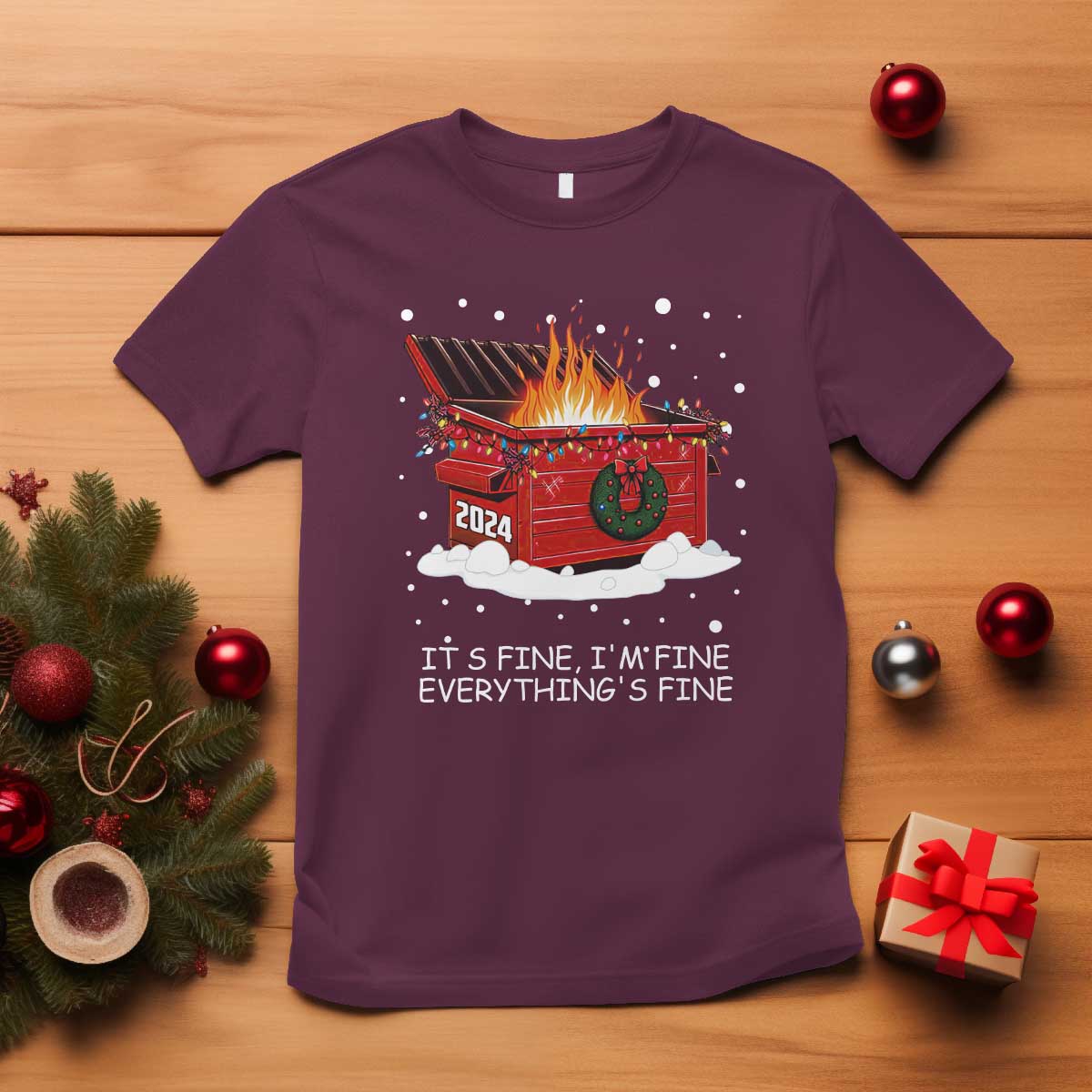 dumpster-fire-t-shirt-everythings-fine-funny-christmas