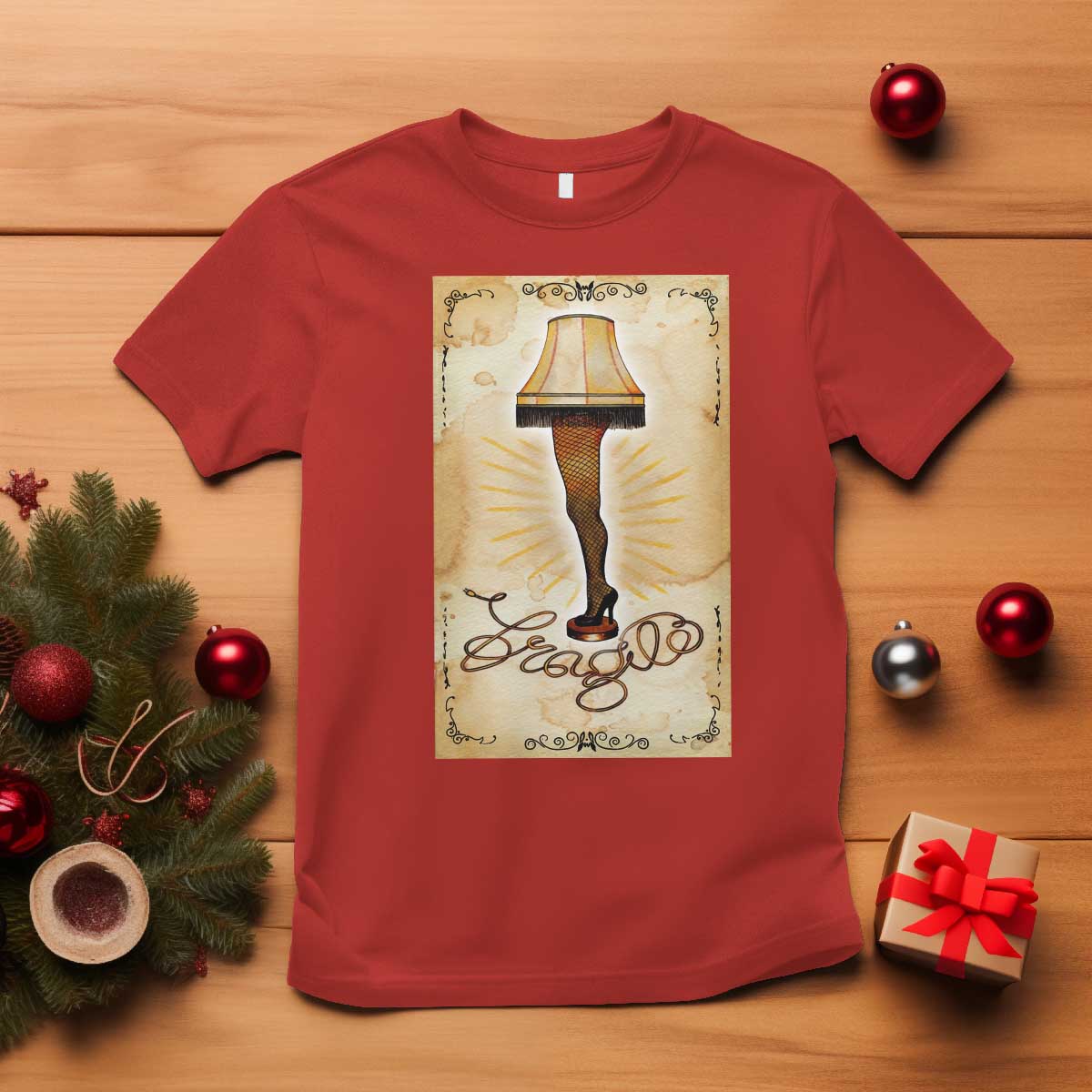 funny-christmas-movie-t-shirt-fragile-leg-lamp