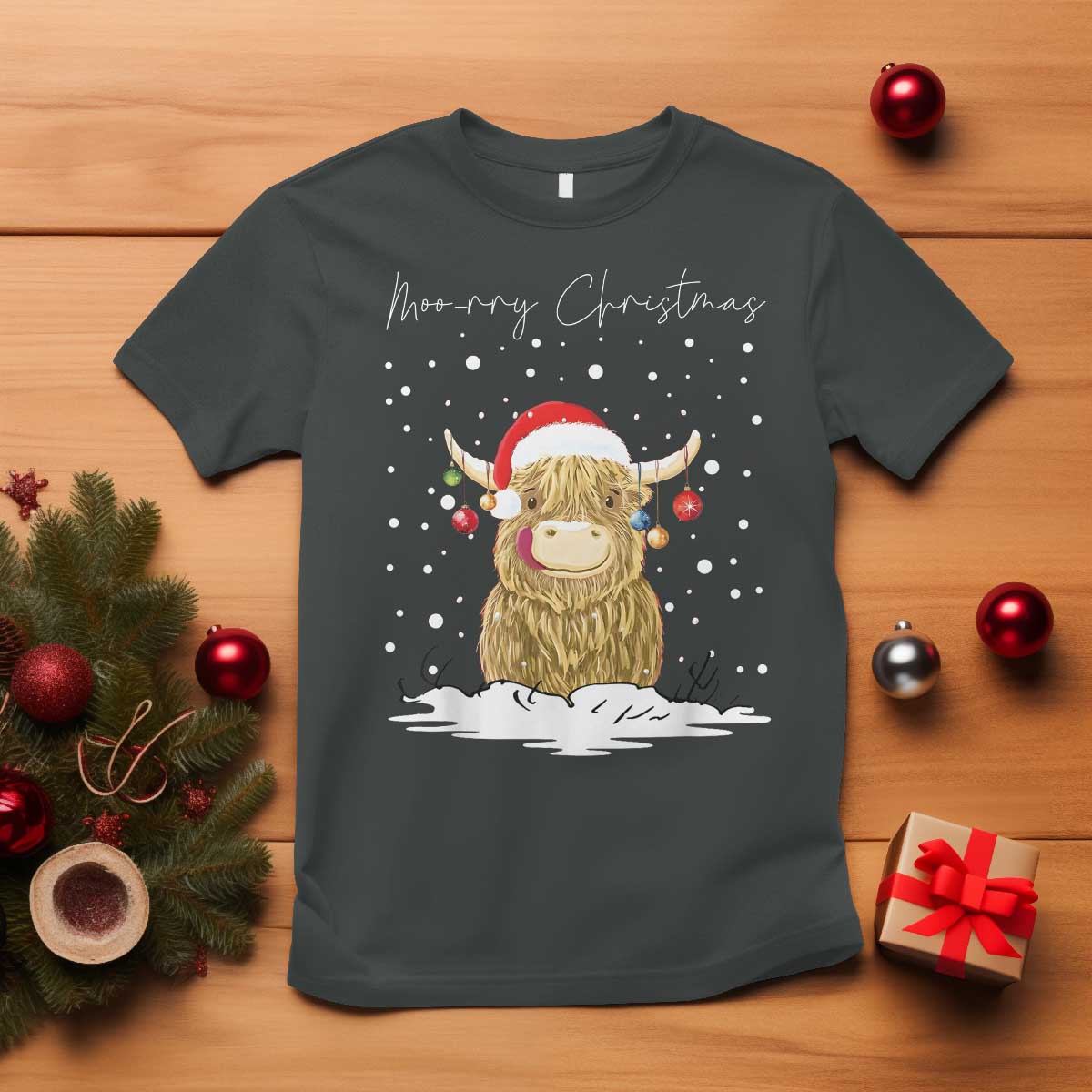 christmas-cow-t-shirt-scottish-highland-cow-moo-rry-christmas