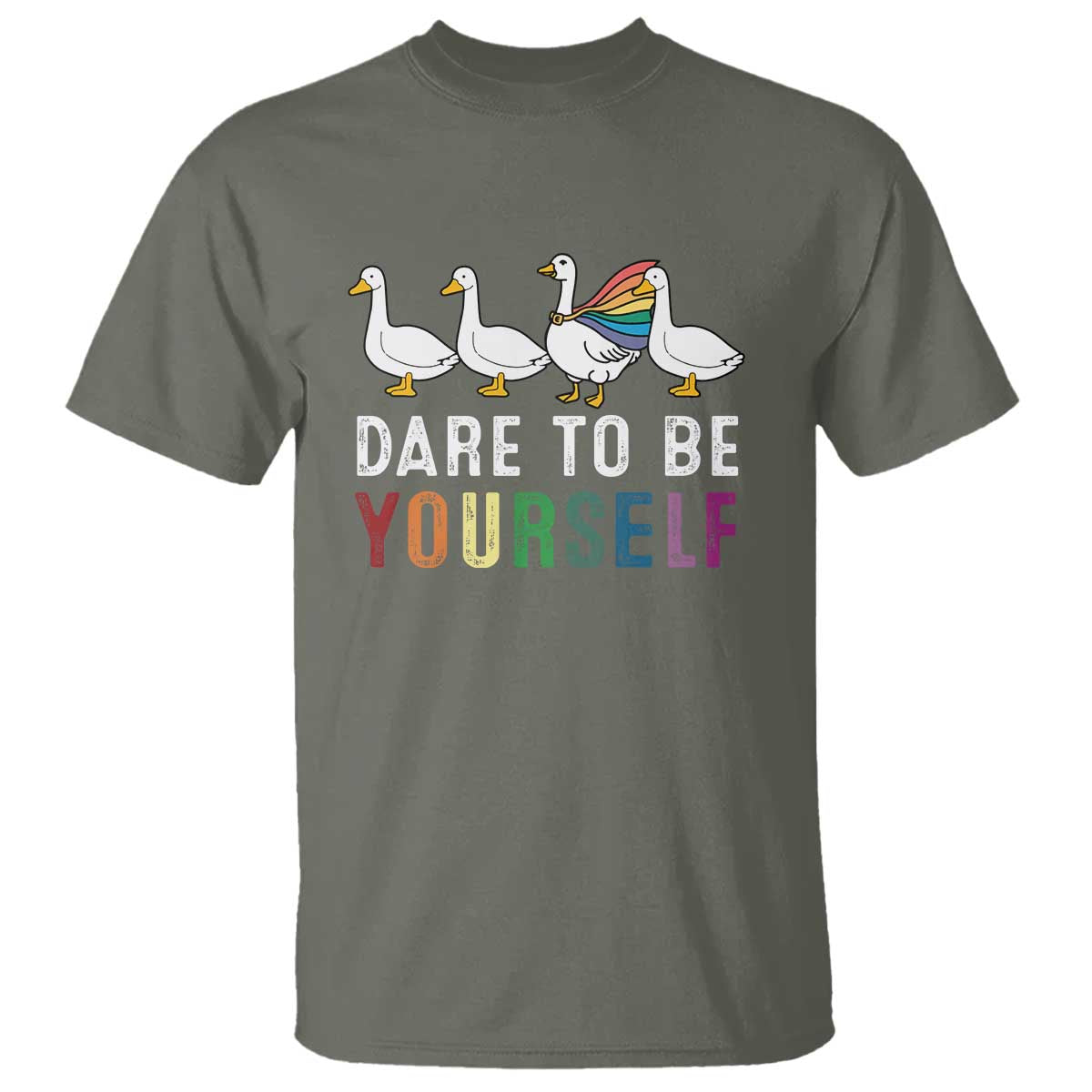 rainbow-goose-dare-to-be-yourself-lgbtq-pride-t-shirt