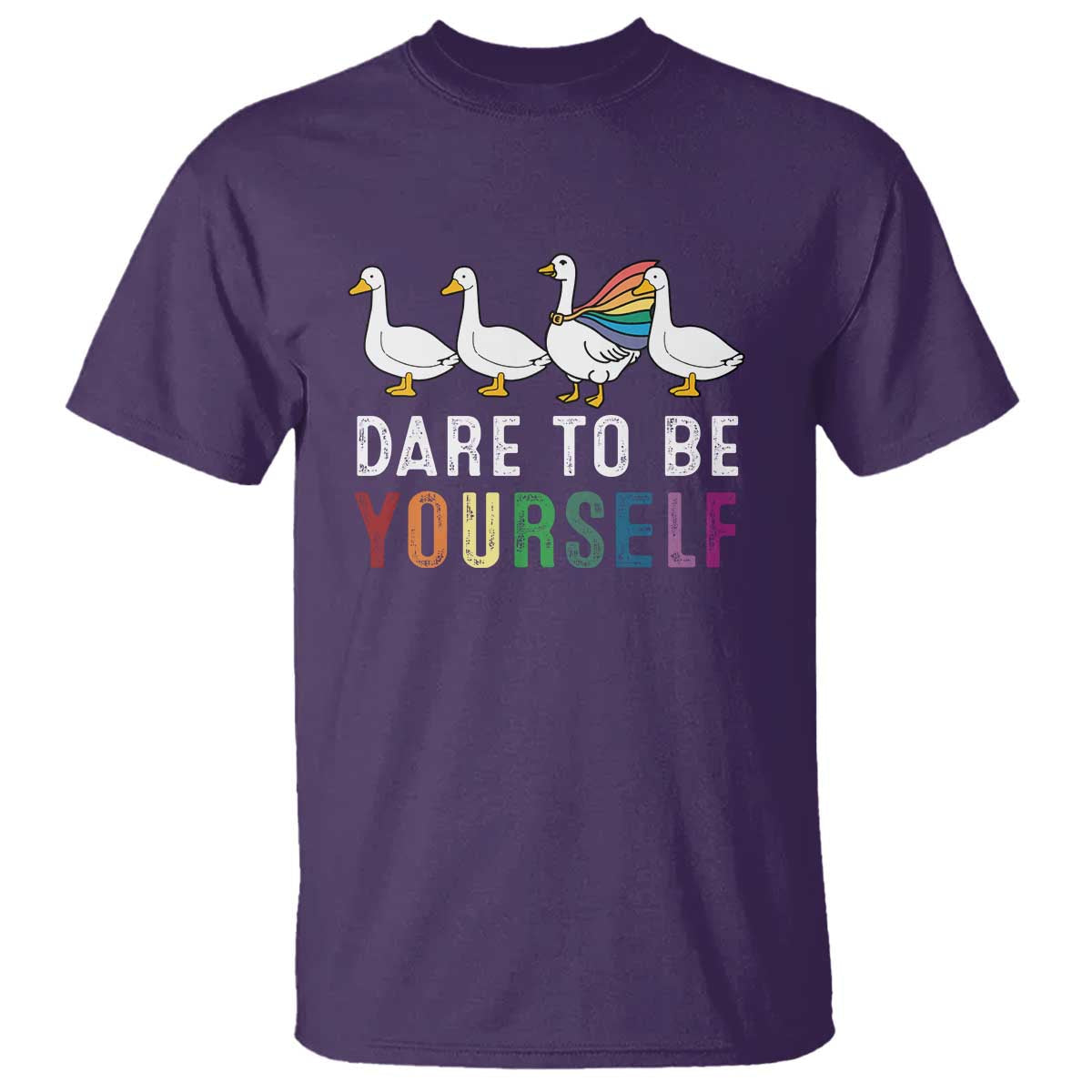 rainbow-goose-dare-to-be-yourself-lgbtq-pride-t-shirt