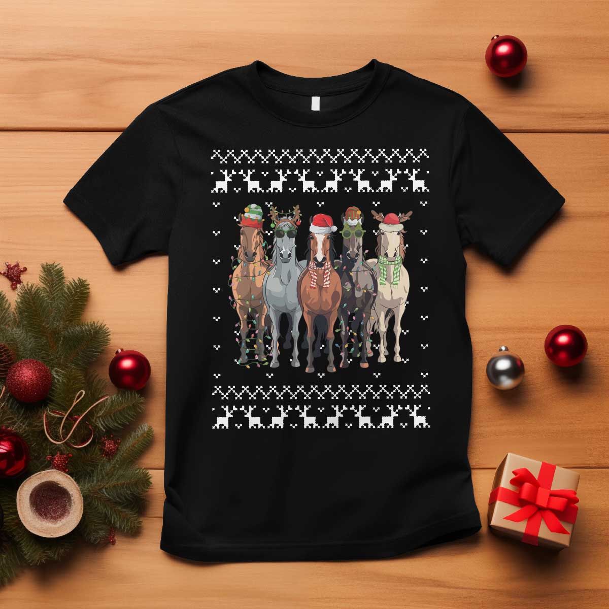 horse-christmas-t-shirt-western-cowboy-cowgirl-howdy-country-ugly-xmas
