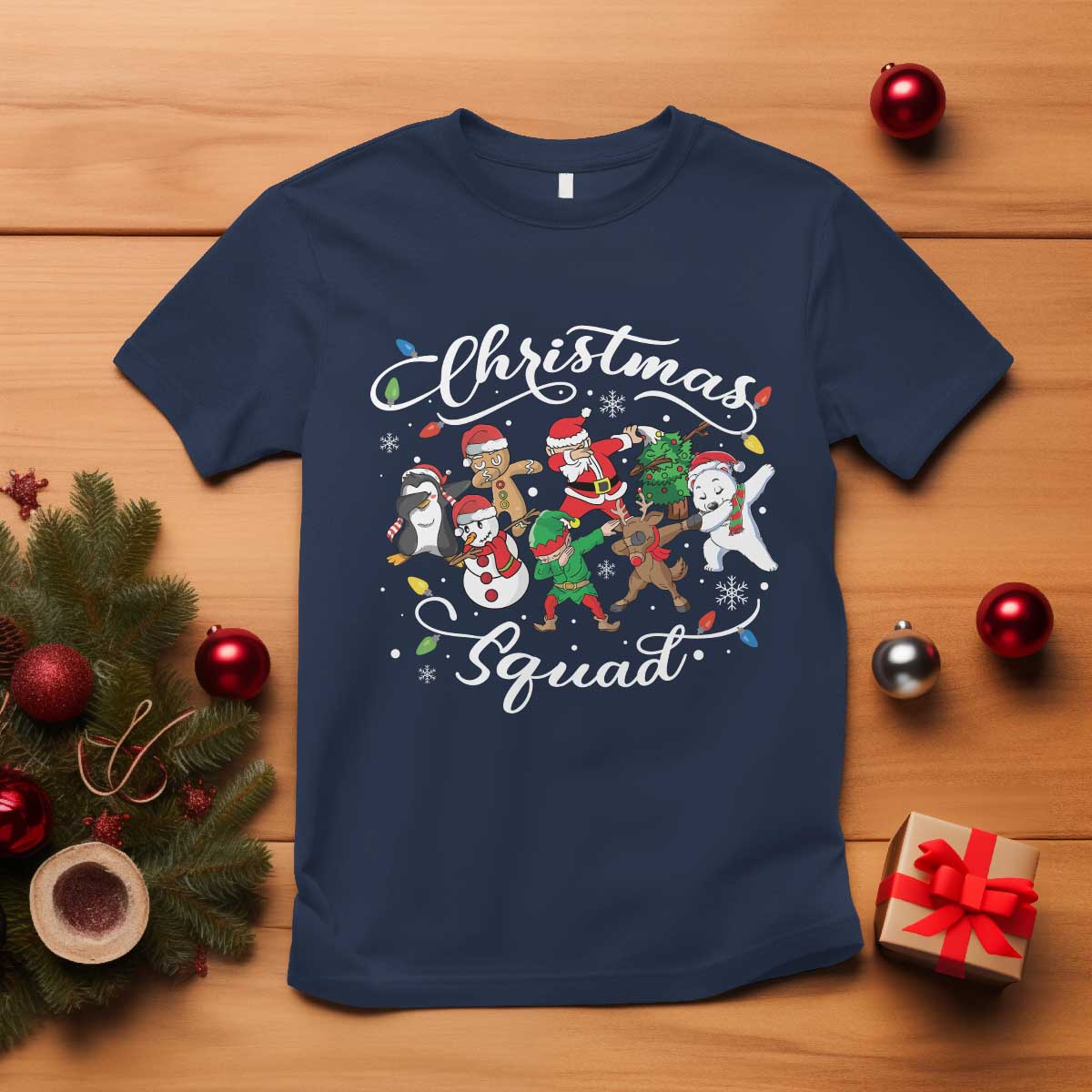 christmas-squad-t-shirt-santa-dabbing-elf-family-matching-pajamas-xmas-crew