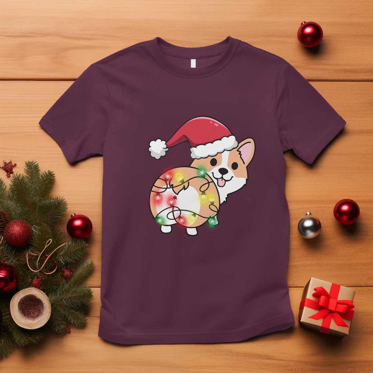 christmas-corgi-dog-t-shirt-cute-animal-pet-puppy-lover-gift-xmas-lights