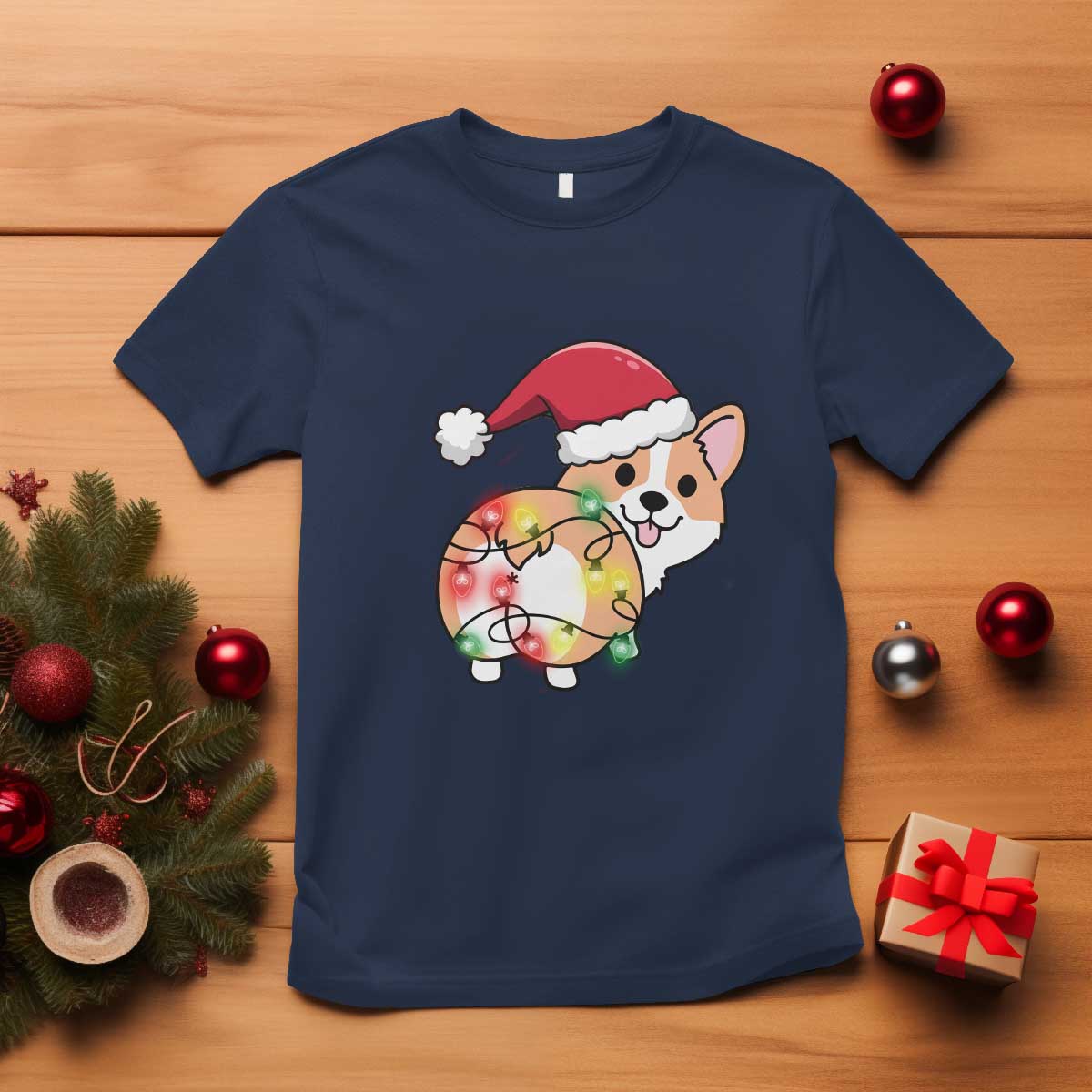 christmas-corgi-dog-t-shirt-cute-animal-pet-puppy-lover-gift-xmas-lights