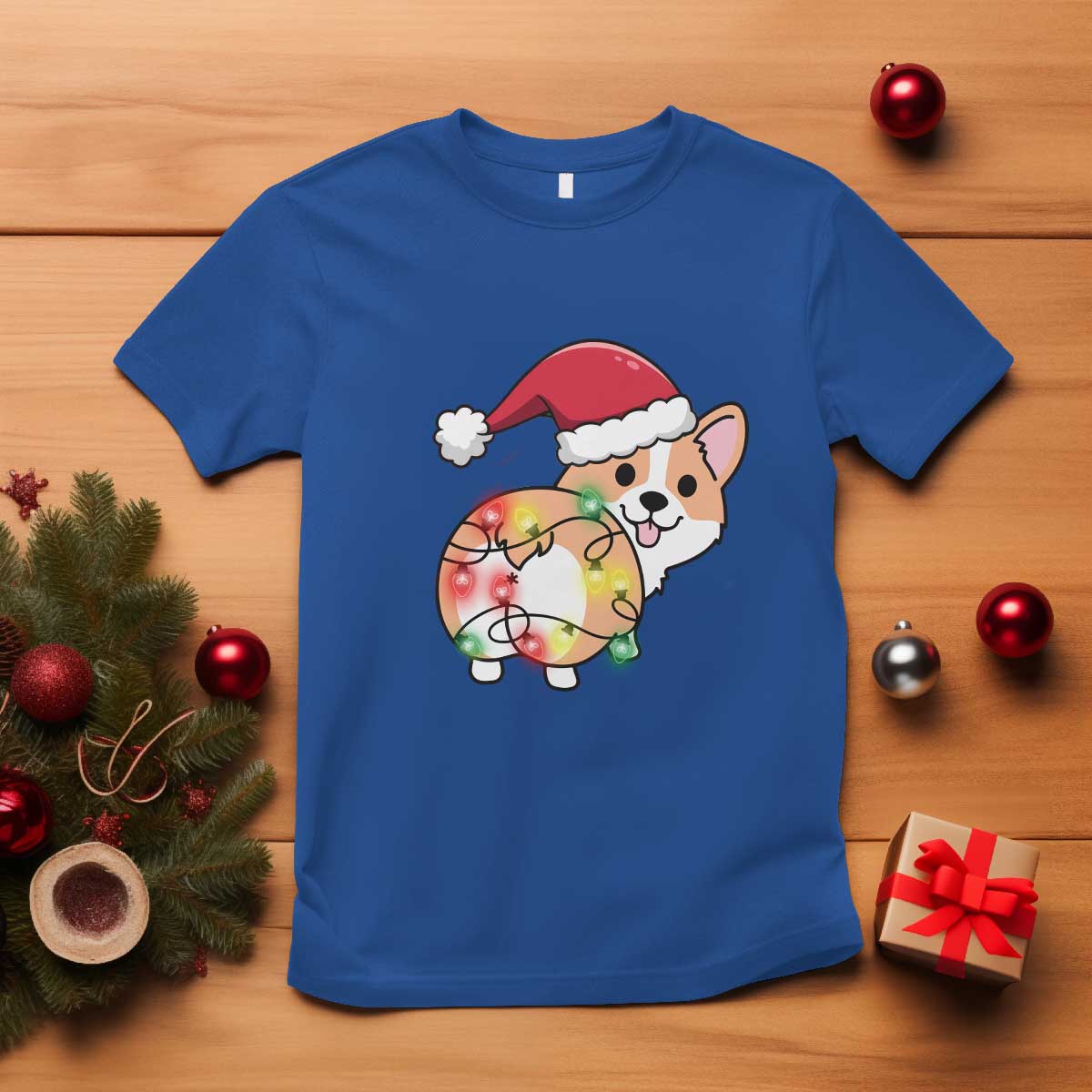 christmas-corgi-dog-t-shirt-cute-animal-pet-puppy-lover-gift-xmas-lights